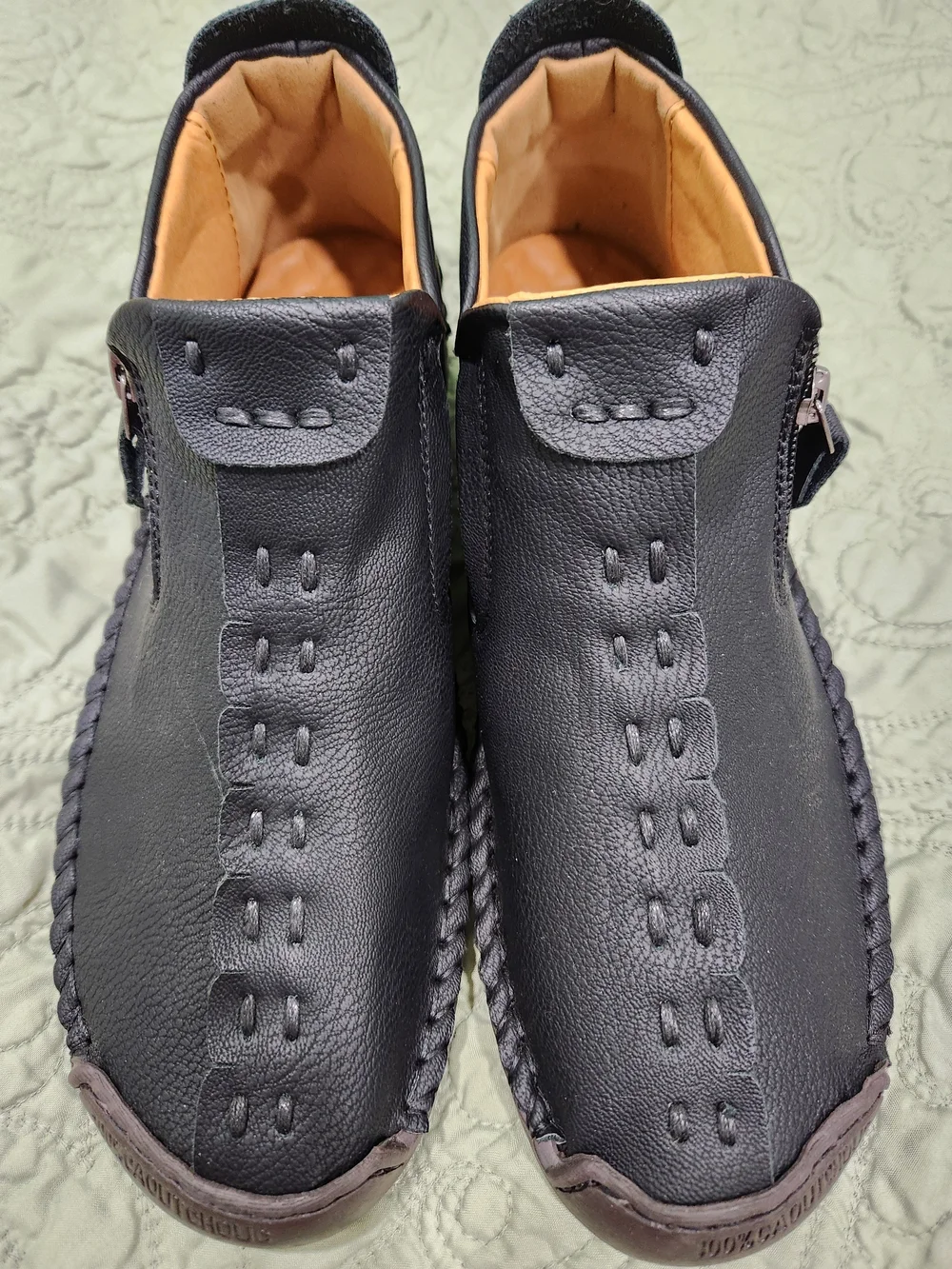 Men's Black Slip-On Moccasin Loafers